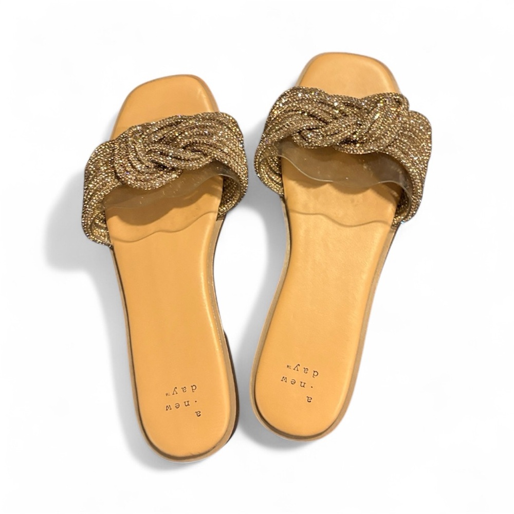 A New Day Gold Knot Slide Sandals